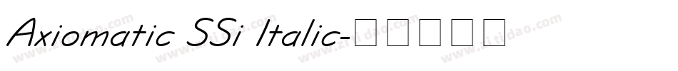 Axiomatic SSi Italic字体转换